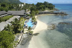 Пятизвездочный курорт Le Meridien Fisherman’s Cove на Сейшелах построен  в стиле сейшельской деревни