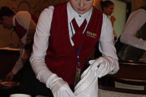 Впервые в этом году проводился конкурс среди официантов