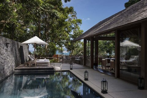 Курорт The Datai Langkawi на малазийском острове Лангкави построен на территории национального парка в окружении тропического леса