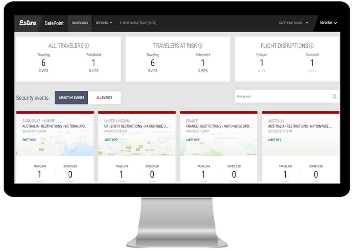 Sabre SafePoint начал отслеживать ограничения на поездки по миру