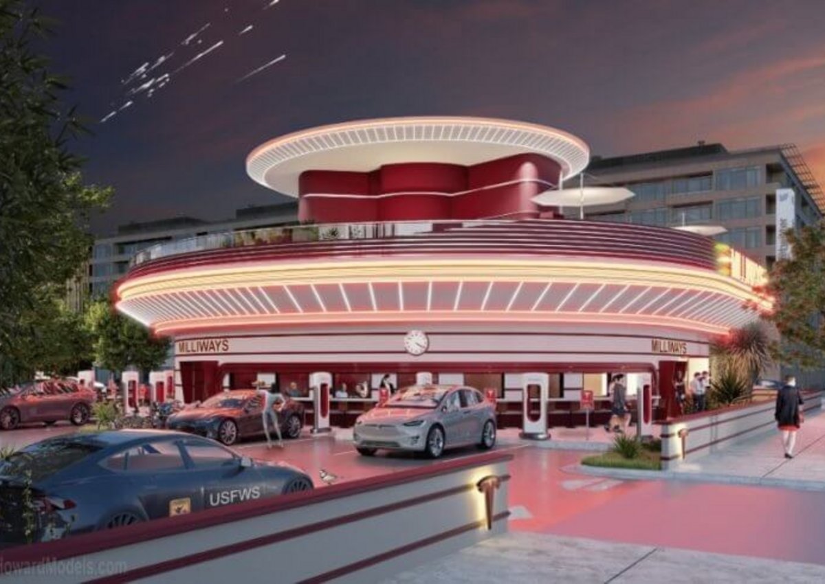 Илон Маск построит закусочную Tesla с кинотеатром. Какой она будет?