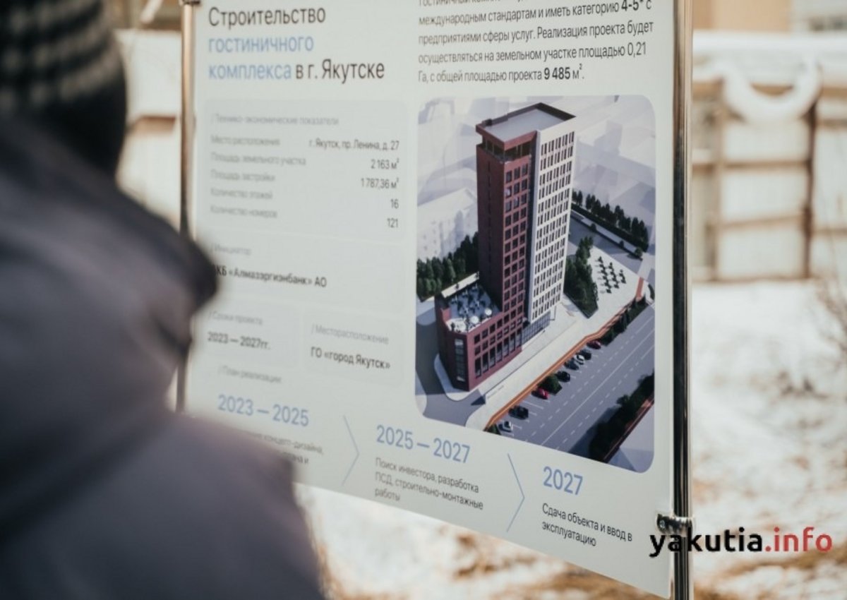 Создание отеля. Айсен Николаев и Евгений Григорьев осмотрели объекты строительства туристической инфраструктуры Якутска